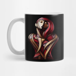 Modern Lady in Red Mug